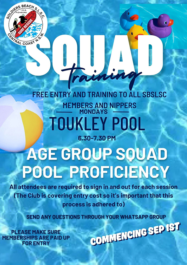 pool squad training